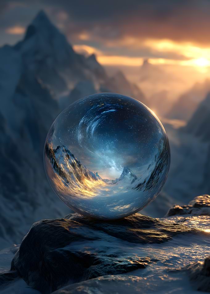 Himalayan Summit Crystal Orb