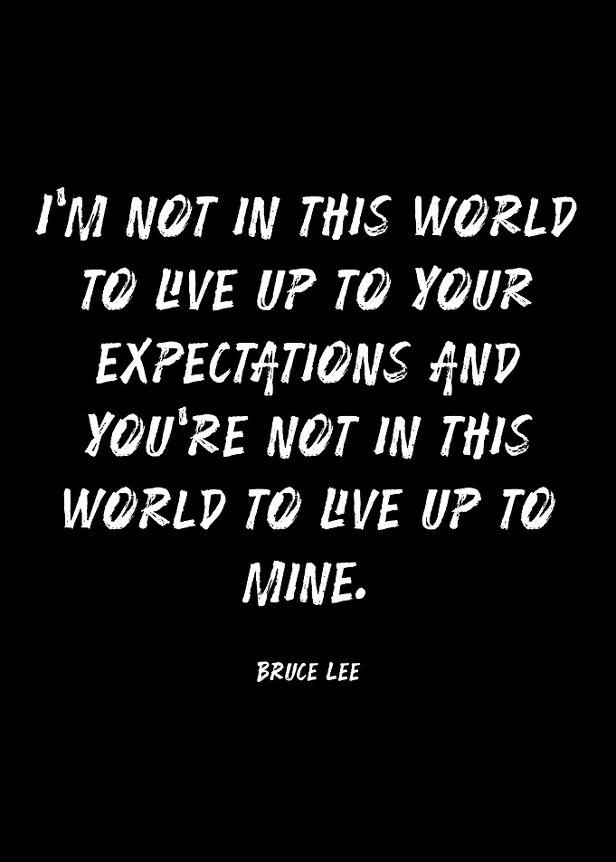Bruce Lee Quote on Black Background