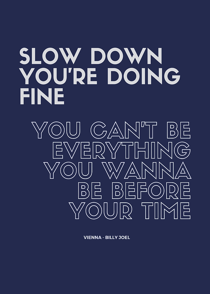 Billy Joel Vienna Lyrics Poster