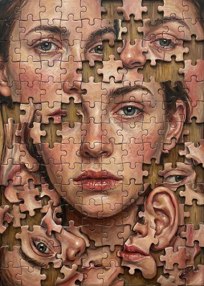 Fragmented Portrait Puzzle