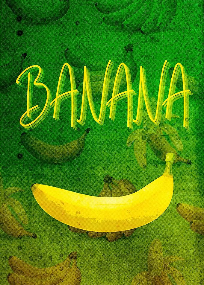 Banana Art with Text
