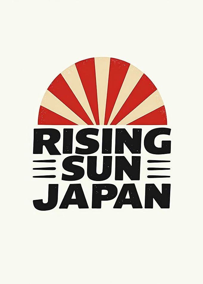 Rising Sun Japan Text Art