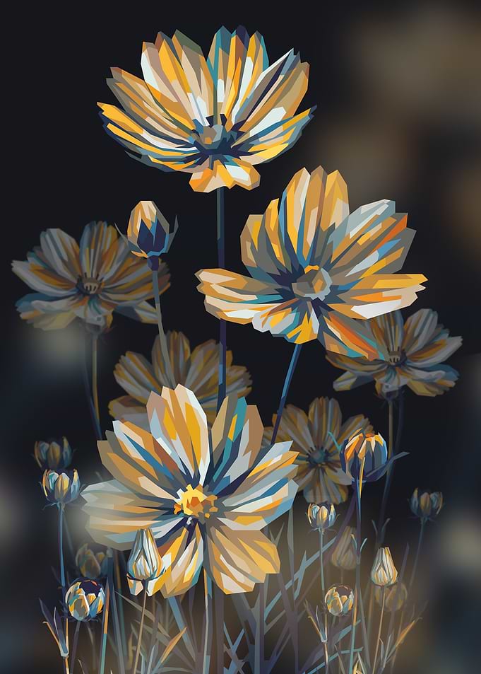 Abstract Floral illustration