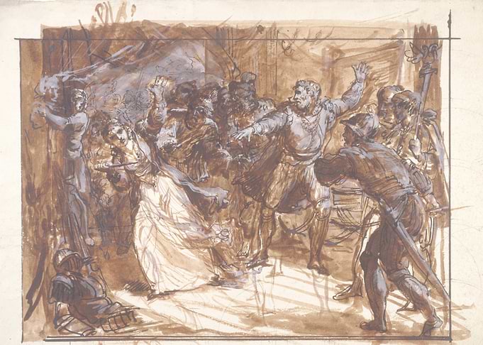 Dramatic Scene of Conflict and Capture