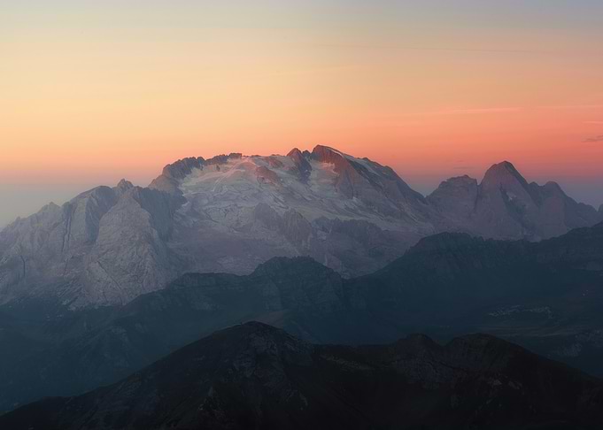 Mountain Range at Sunset