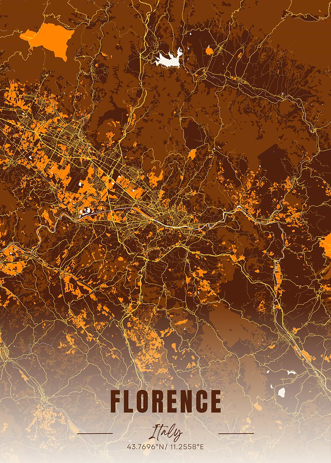 Florence Italy Map Art