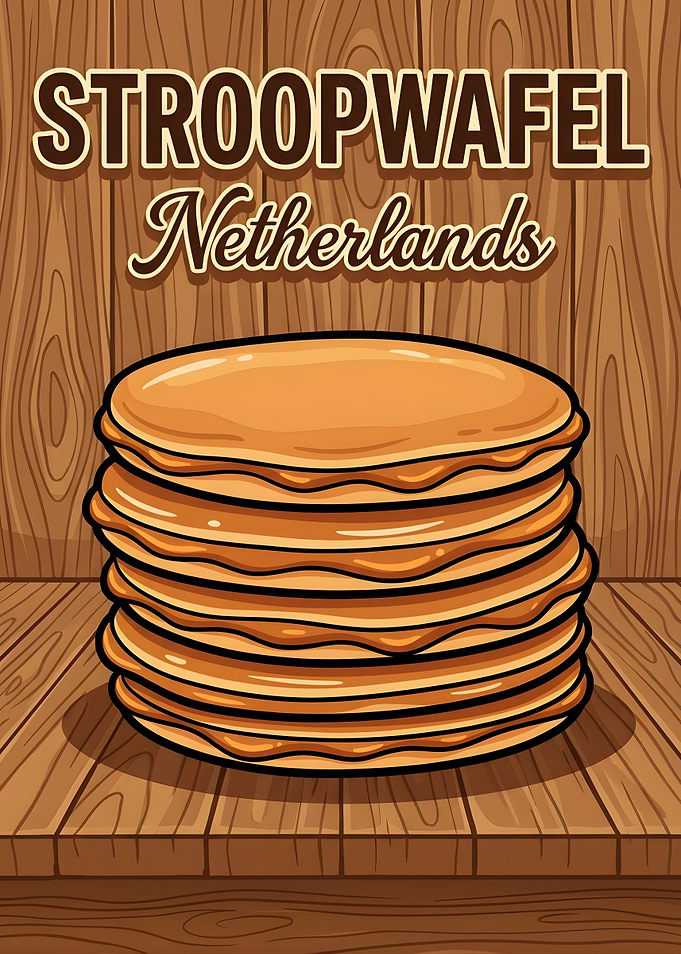 Stroopwafel Netherlands Food Poster