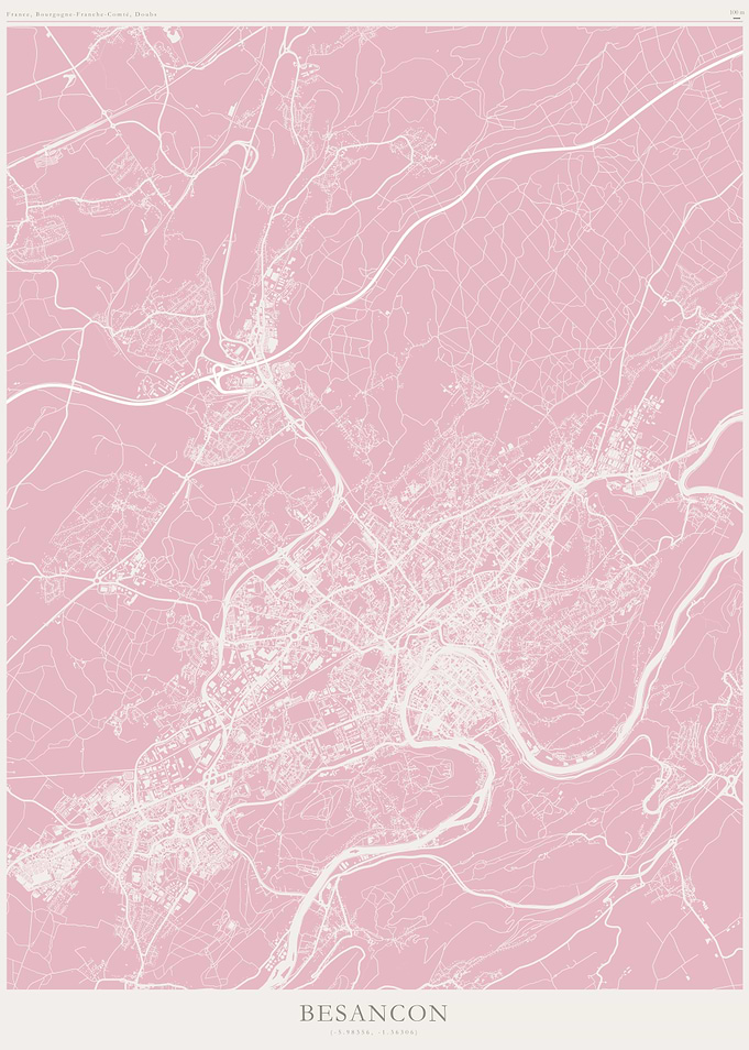 Besancon Map Poster