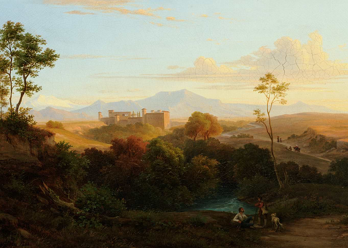 Castle Landscape with Figures