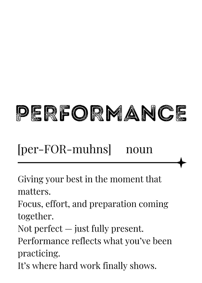Performance Definition Poster
