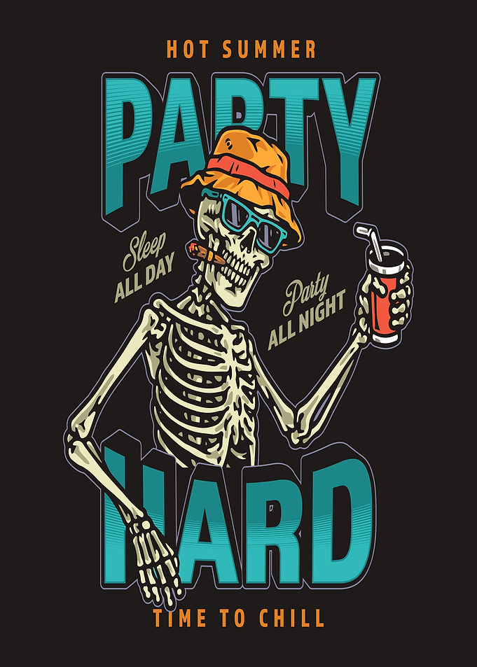 Skeleton Party Hard Summer
