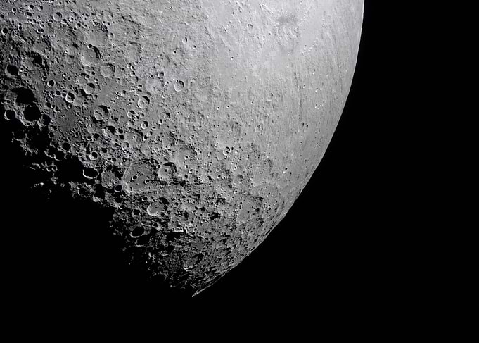 Close-up of the Moon's surface