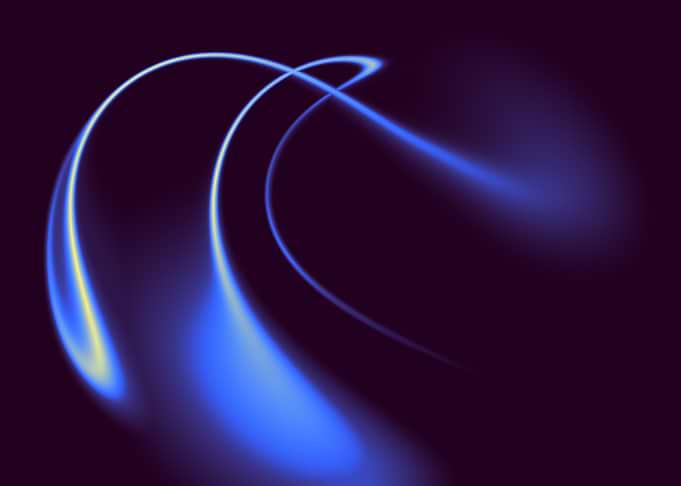 Abstract Blue Light Streaks