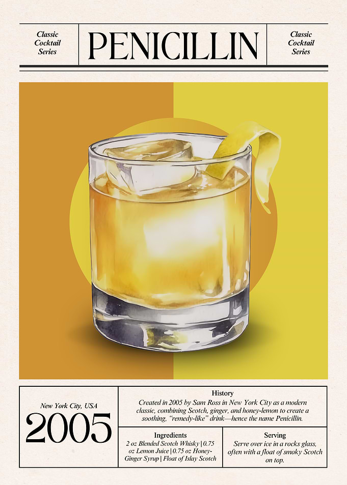 Vintage Penicillin Cocktail – Modern Classic 2005 New York