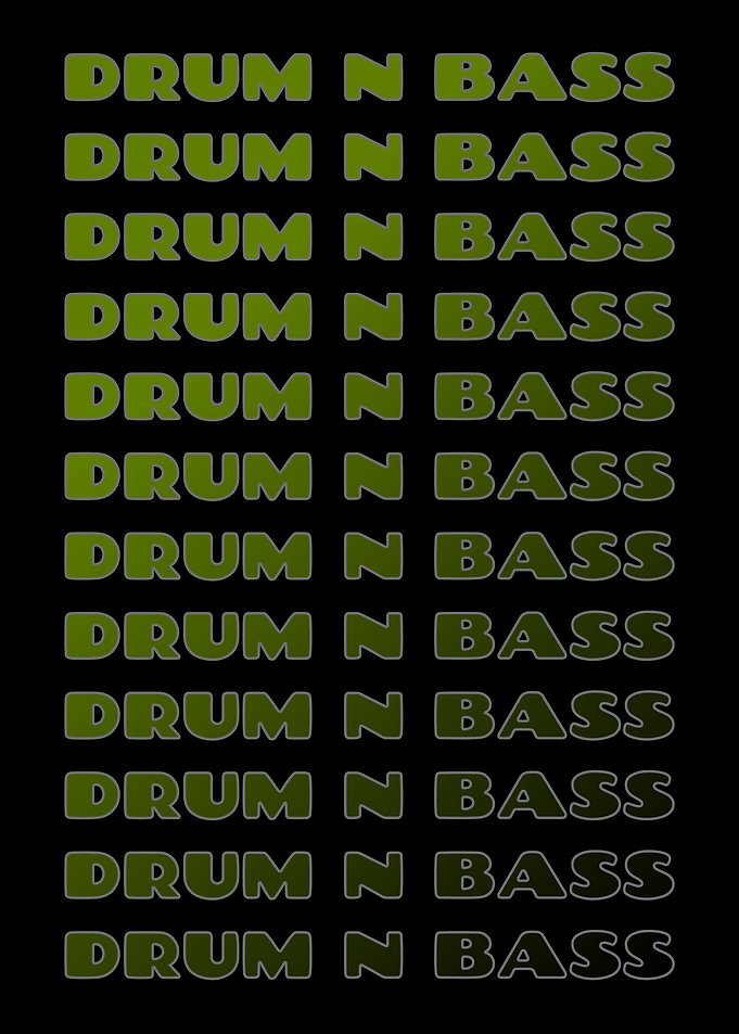 Drum and Bass Text Art