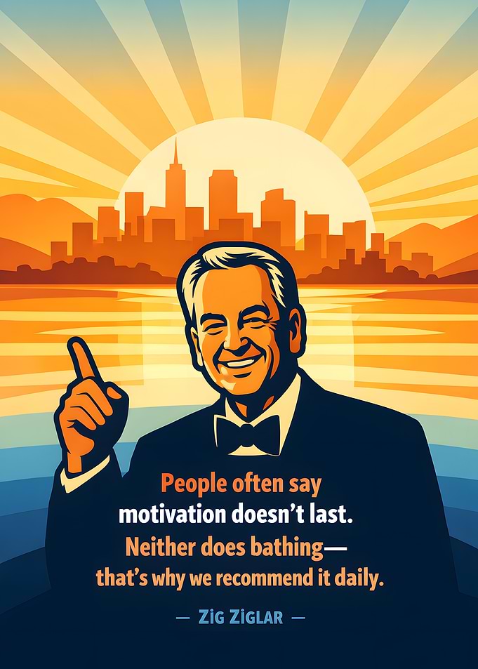 Zig Ziglar motivational quote poster