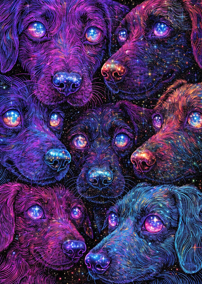 Cosmic Dogs Galaxy Art
