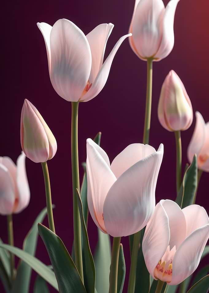 Soft Pink Tulips