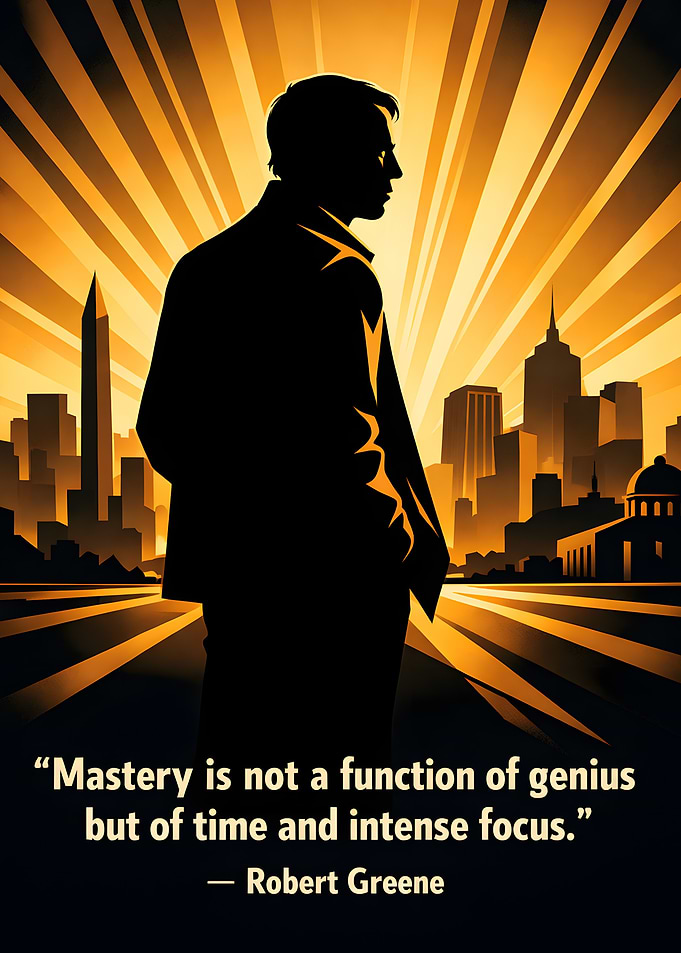 Mastery Quote with Cityscape