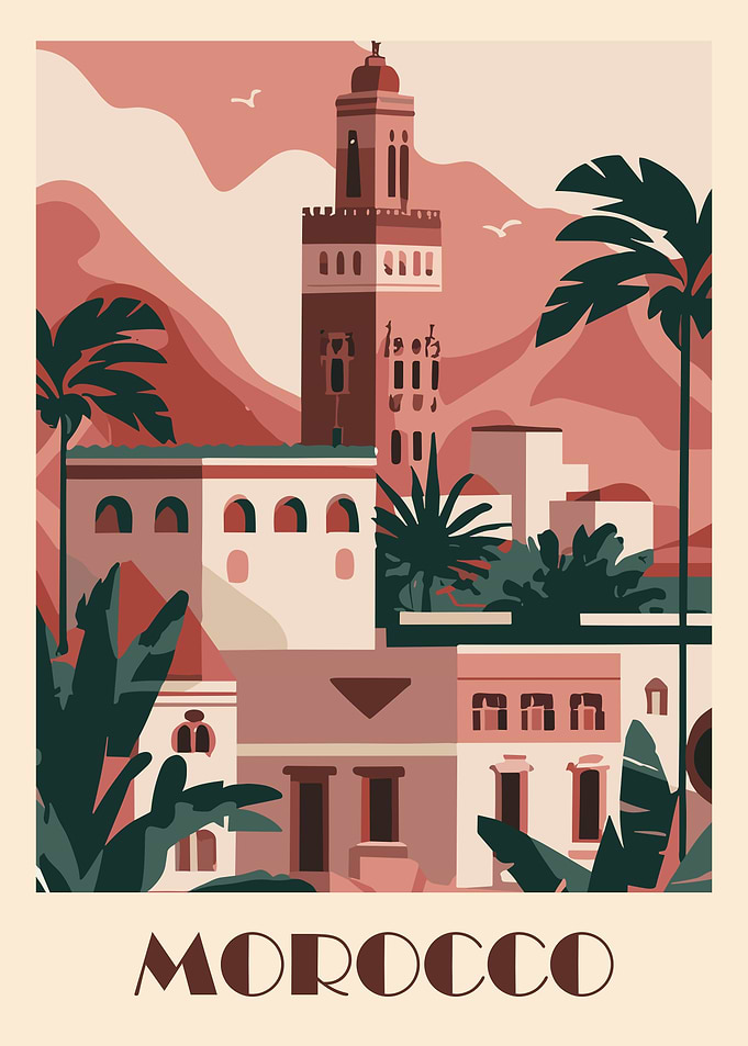 Morocco Travel Poster