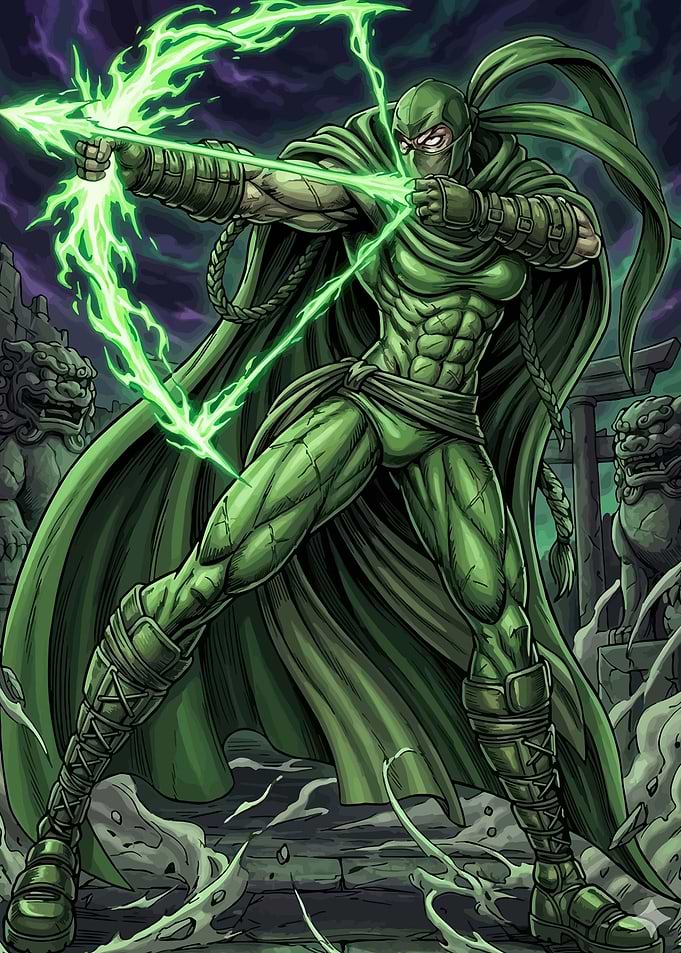 Green Ninja Archer with Energy Bow