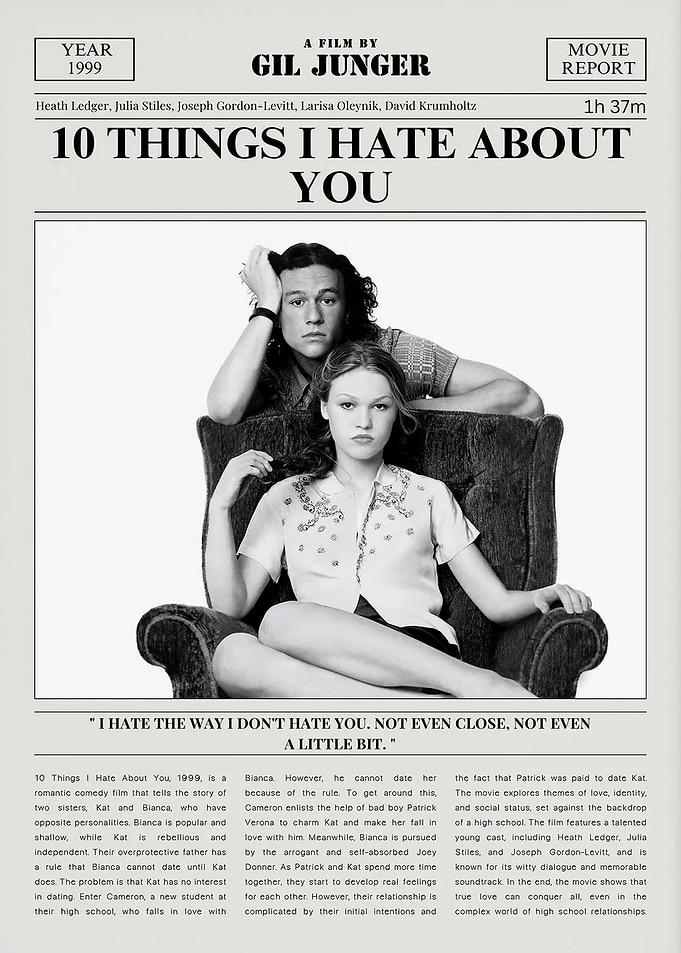 10 Things I Hate About You Movie Poster