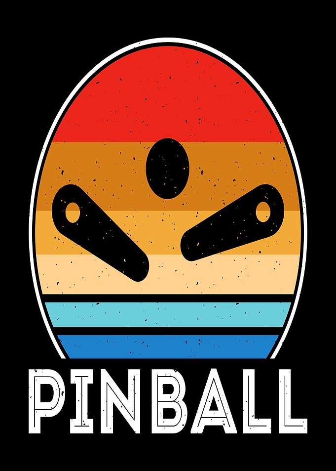 Retro Pinball Sunset Design