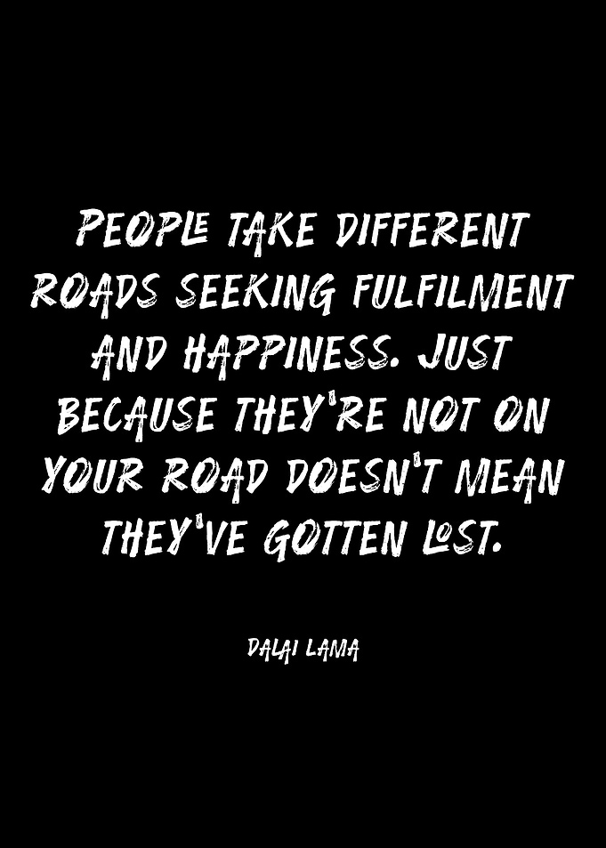 Dalai Lama quote about different paths