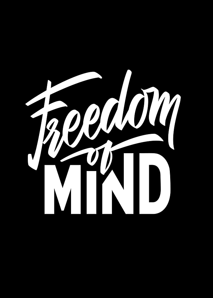 Freedom Of Mind Text Art
