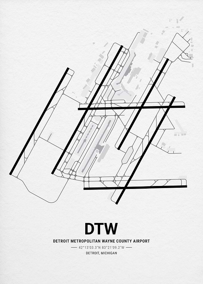 Detroit Metropolitan Wayne County Airport Map