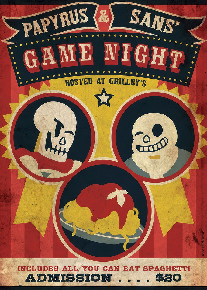 Papyrus & Sans Game Night Poster