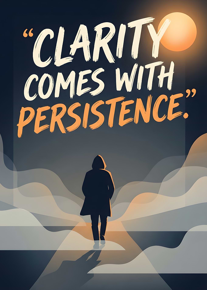 Clarity Comes With Persistence Quote