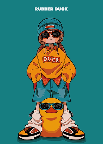 Anime Girl with Rubber Duck