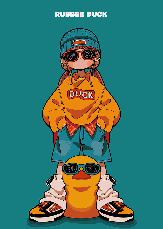 Anime Girl with Rubber Duck