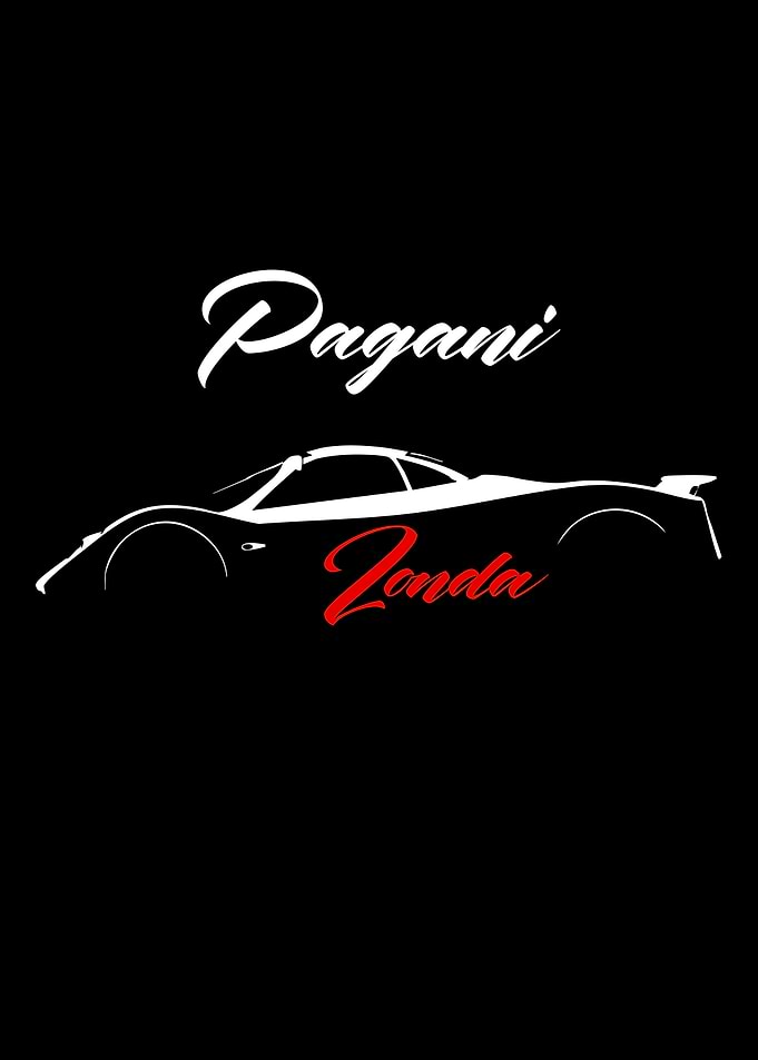 Pagani Zonda Car Silhouette
