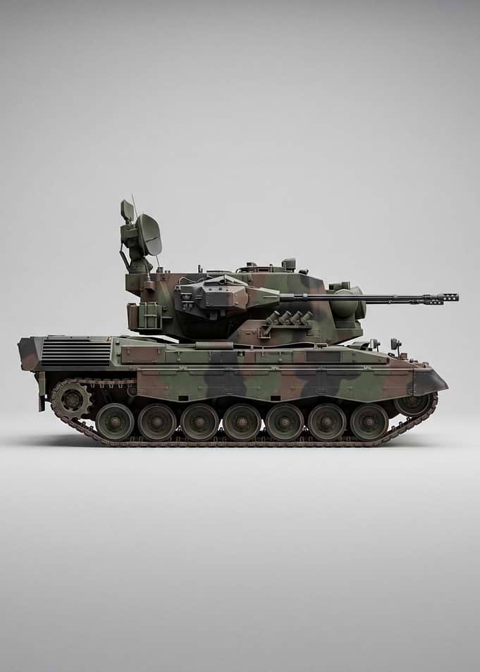 German Gepard Anti-Aircraft Tank Model