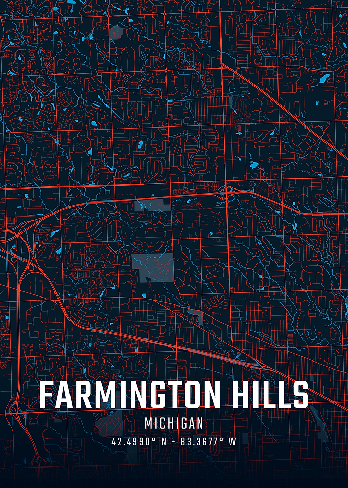 Farmington Hills City Map