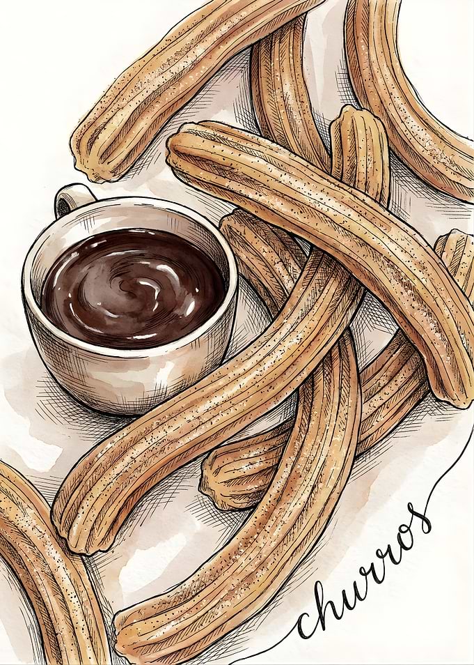 Churros with Chocolate Dip