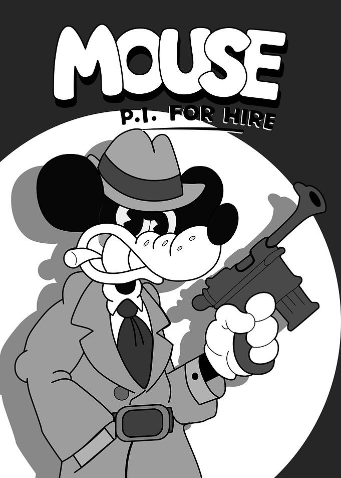 Detective Mouse with Gun