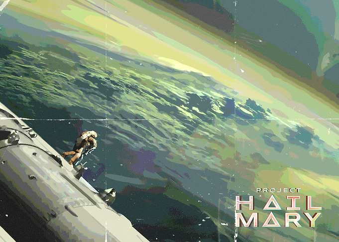 Project Hail Mary Astronaut on Spaceship