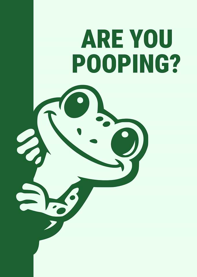 Are You Pooping? Curious Peeking Frog Funny Bathroom Humor