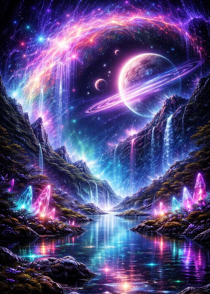 Cosmic Waterfall Landscape