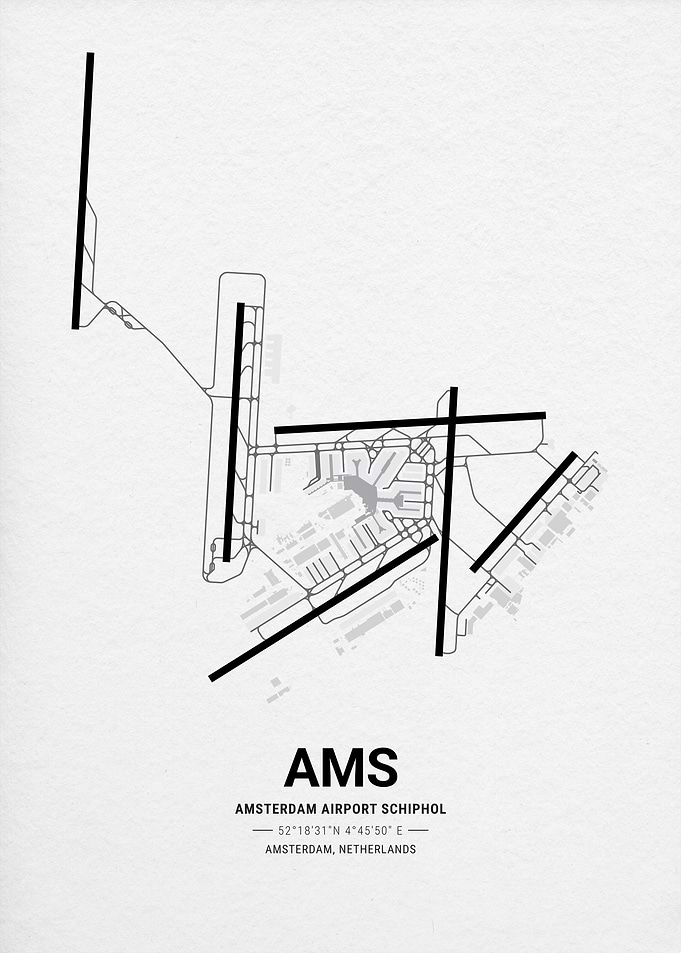 Amsterdam Airport Schiphol AMS Airport Map