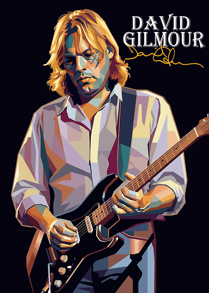 David Gilmour Playing Guitar