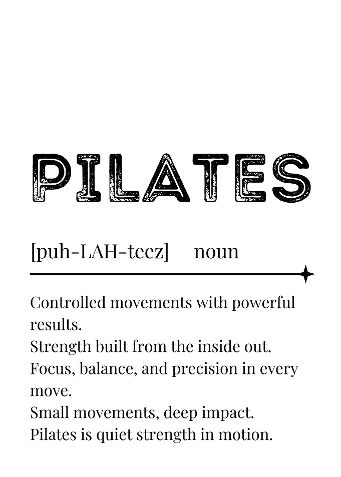 Pilates Definition Poster