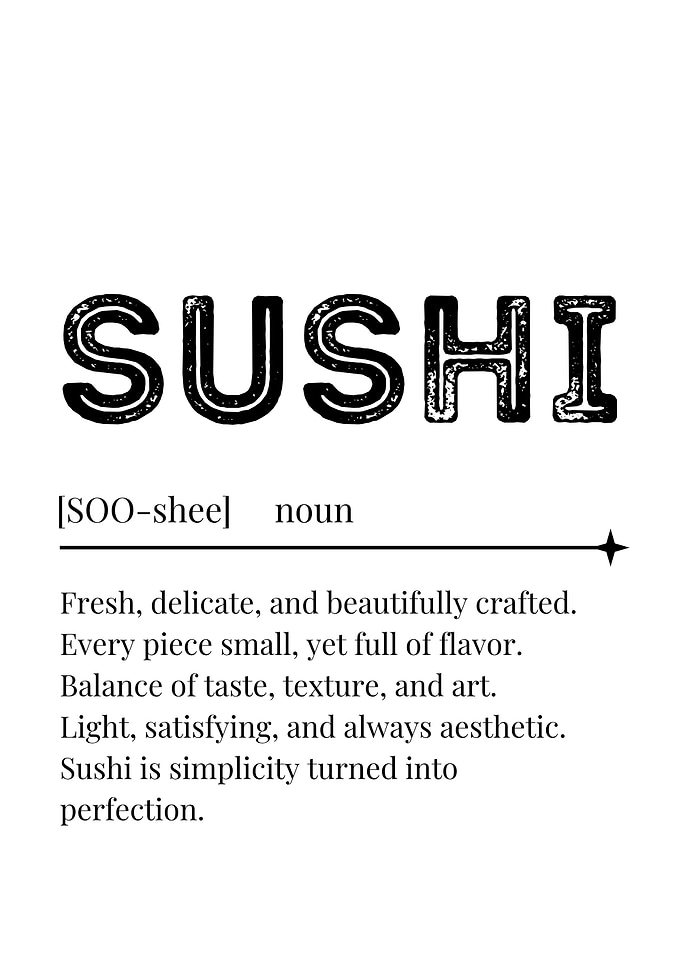 Sushi Definition Poster