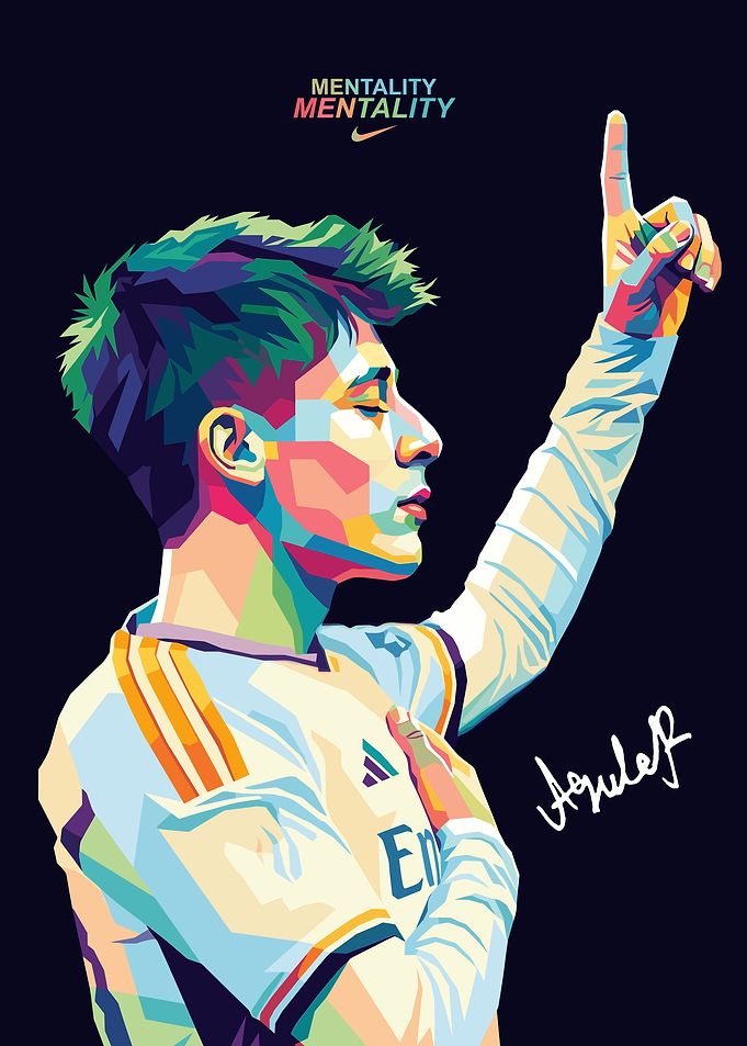 Footballer in Pop Art Style