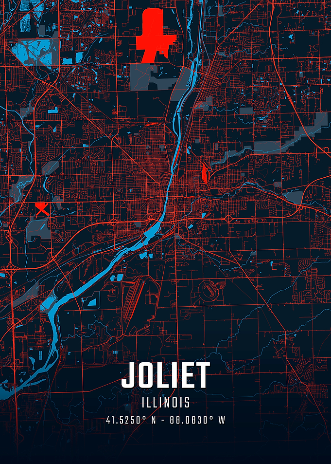 Joliet Illinois City Map