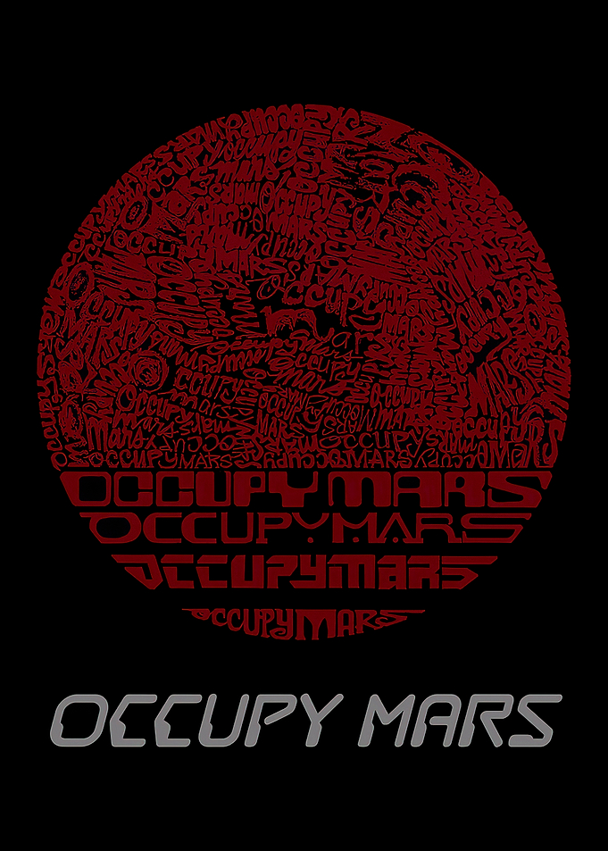 Occupy Mars Text Art