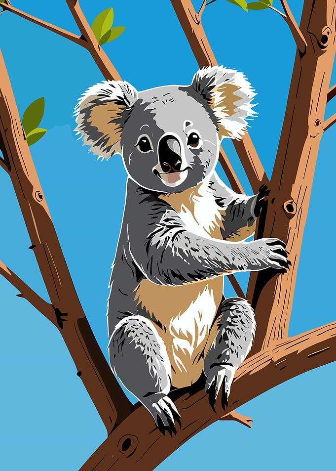 Cute Koala in a Tree